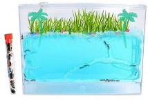 Blue Gel Ant Farm with Live Ants
